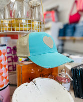 Heart Patch Seafoam Trucker Hat